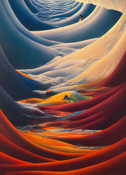 Abstract oil painting