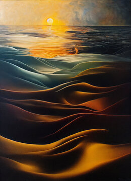 Abstract oil painting