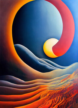 Abstract oil painting
