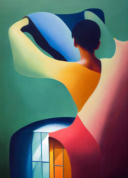 Abstract oil painting