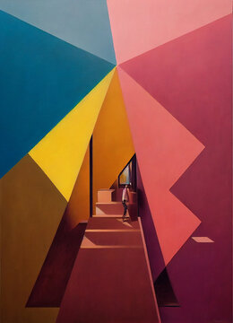 Abstract oil painting