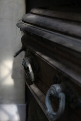Recoleta cemetery close casket mausoleum Buenos Aires, Argentina