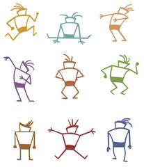 Expressive spot illustrations inspired by southwest petroglyphs