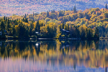 Spectacular autumn in Mont Tremblant, Quebec, Canada