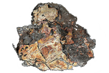 native copper from Ray, Arizona isolated on white background