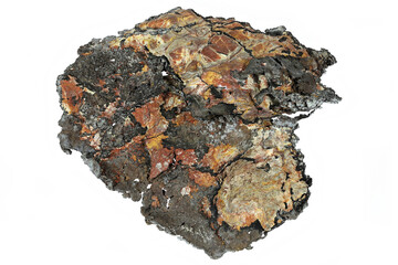 native copper from Ray, Arizona isolated on white background