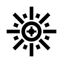 Premium sun icon or logo in line Vintage style. High-quality sign and symbol on a white background. Vector simple modern illustration