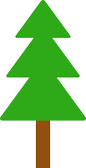 Collection of trees illustrations. Green tree nature healthy illustration . Set of different green trees simple and minimalist vector illustration 
