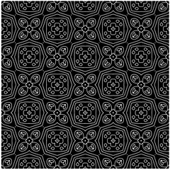 Fototapeta premium monochrome seamless pattern,black and white color.Repeating geometric tiles from stripe elements. black ornament. Repeating geometric tiles from striped elements.
