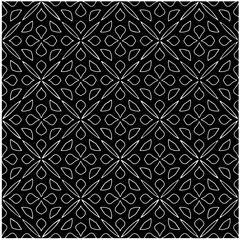 Obraz premium monochrome seamless pattern,black and white color.Repeating geometric tiles from stripe elements. black ornament. Repeating geometric tiles from striped elements.