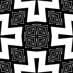 monochrome seamless pattern,black and white color.Repeating geometric tiles from stripe elements. black ornament.
Repeating geometric tiles from striped elements.