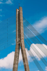 Fototapeta na wymiar bridge over blue sky