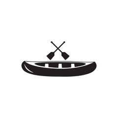 canoe icon logo vector design template