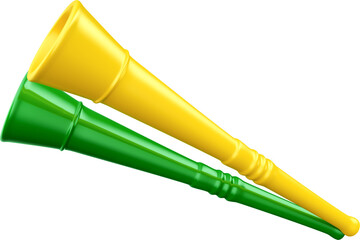Vuvuzela Trumpet Illustration in 3d render realistic © Ranilson
