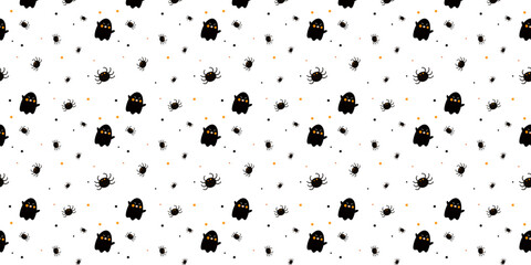 Halloween pattern for spiders and ghosts