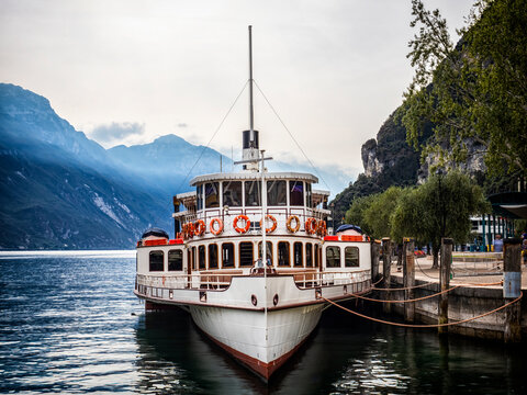 Old nautical vessel on Lake Garda