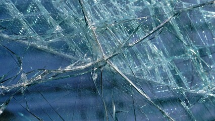 laminated glass cracks as background