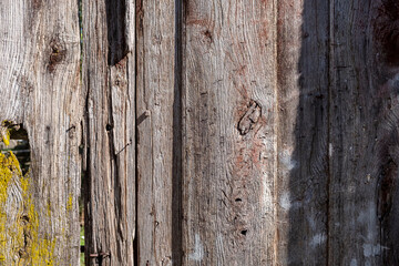 detail of an antique wheathered wooden door