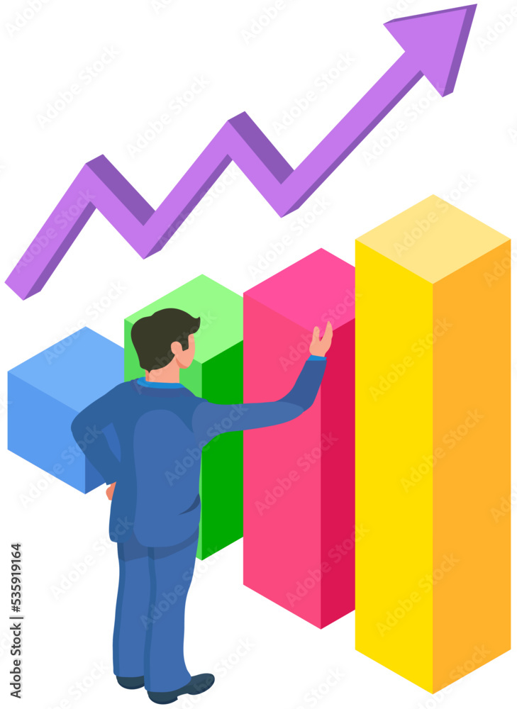 Poster analytics information and development statistics. web analysis measure, product testing technology. 