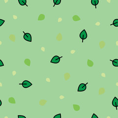 leaf pattern with green theme