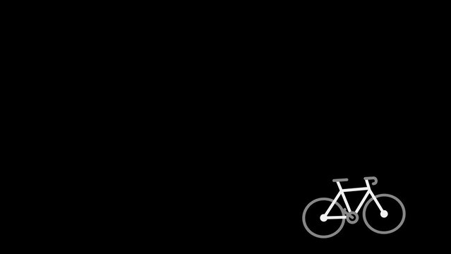 Bicycle Animation Bike Icon Passing Screen