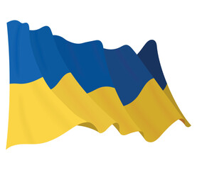 ukraine flag waving