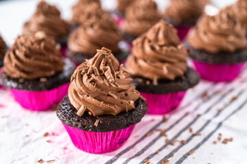 Chocolate ganache cupcake