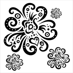 black floral pattern background design vector