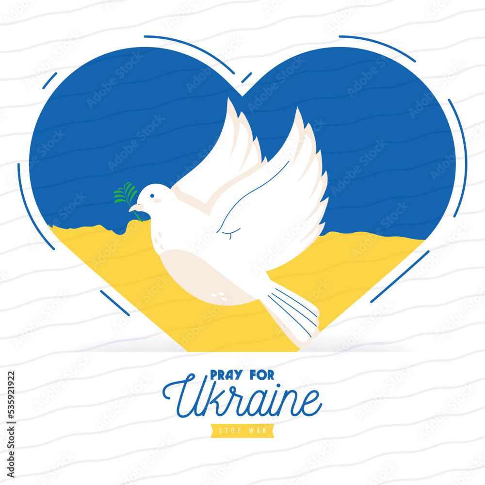 Sticker pray for ukraine lettering