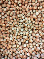 background of hazelnuts