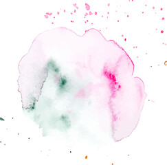 pink watercolor splashes