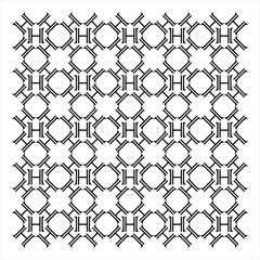 Seamless letter H design pattern. Used for design surfaces, fabrics, textiles.