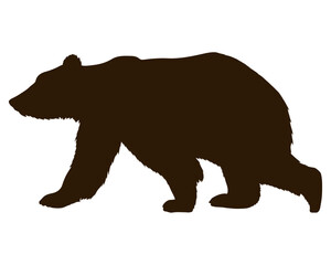 Obraz na płótnie Canvas bear wild animal silhouette