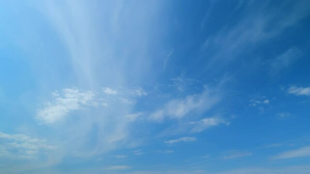Cinemagraphs b-roll. Early winter after rain the sky is always bright. Cirrostratus. Timelapse.