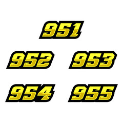 Racing Number Logo Design Vector