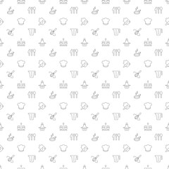 Vector seamless pattern of cooking and culinary is made of line icons. Perfect for web sites, wraps, wallpapers, postcards