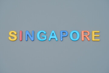 Fototapeta na wymiar SINGAPOREの文字とコピースペース