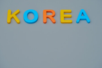 KOREAの文字とコピースペース
