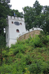 Neo-Gothic Anna Clock Tower in Szczawno-Zdrój (Poland).