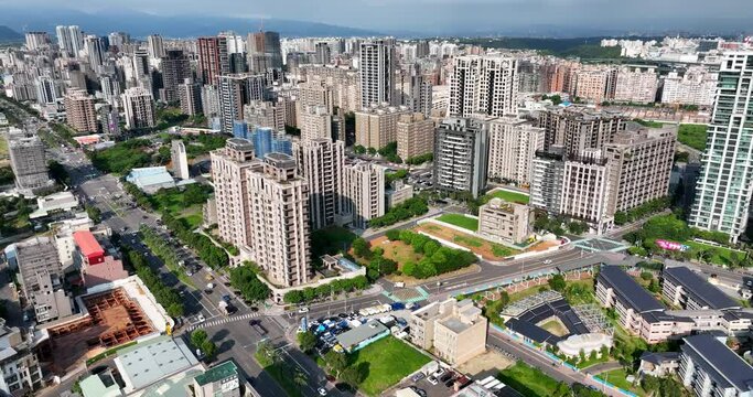 Top View Of Linkou District In Taiwan