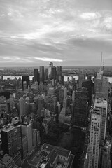 city skyline black and white Manhattan horizon new jersey 