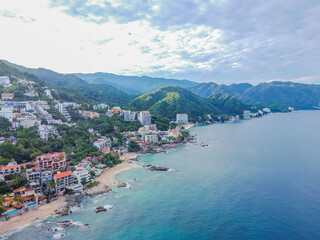 Fototapeta premium Playa Puerto Vallarta Mexico Drone
