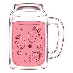 fresh strawberry detox drink