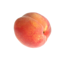 Delicious ripe juicy peach isolated on white