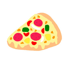 pizza slice isolated , graphic design for presentation, marketing, art, illustration, t-shirt design, cartoon, comic, advertising, online media