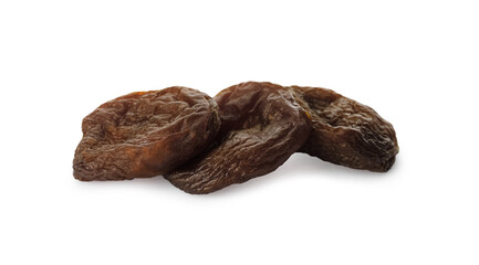 Tasty dried apricots isolated on white. Healthy snack