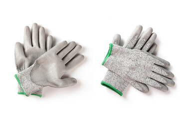  Gloves isolated on white . Top view
