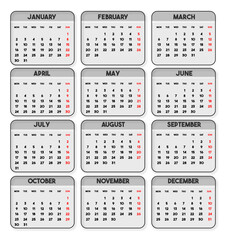 CALENDAR YEAR 2023 EDITABLE VECTOR