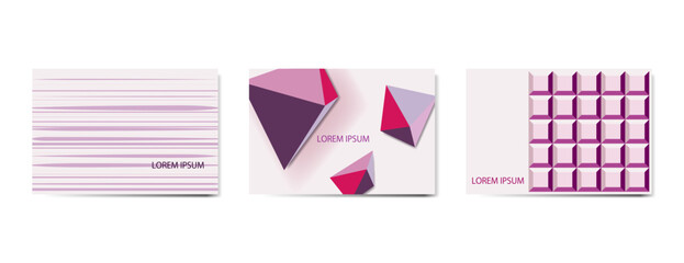 メッセージカード/名刺デザインのベクターテンプレート