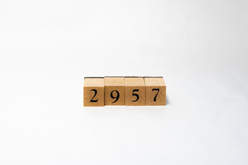 木ブロック　数字　ナンバー　Number　2957